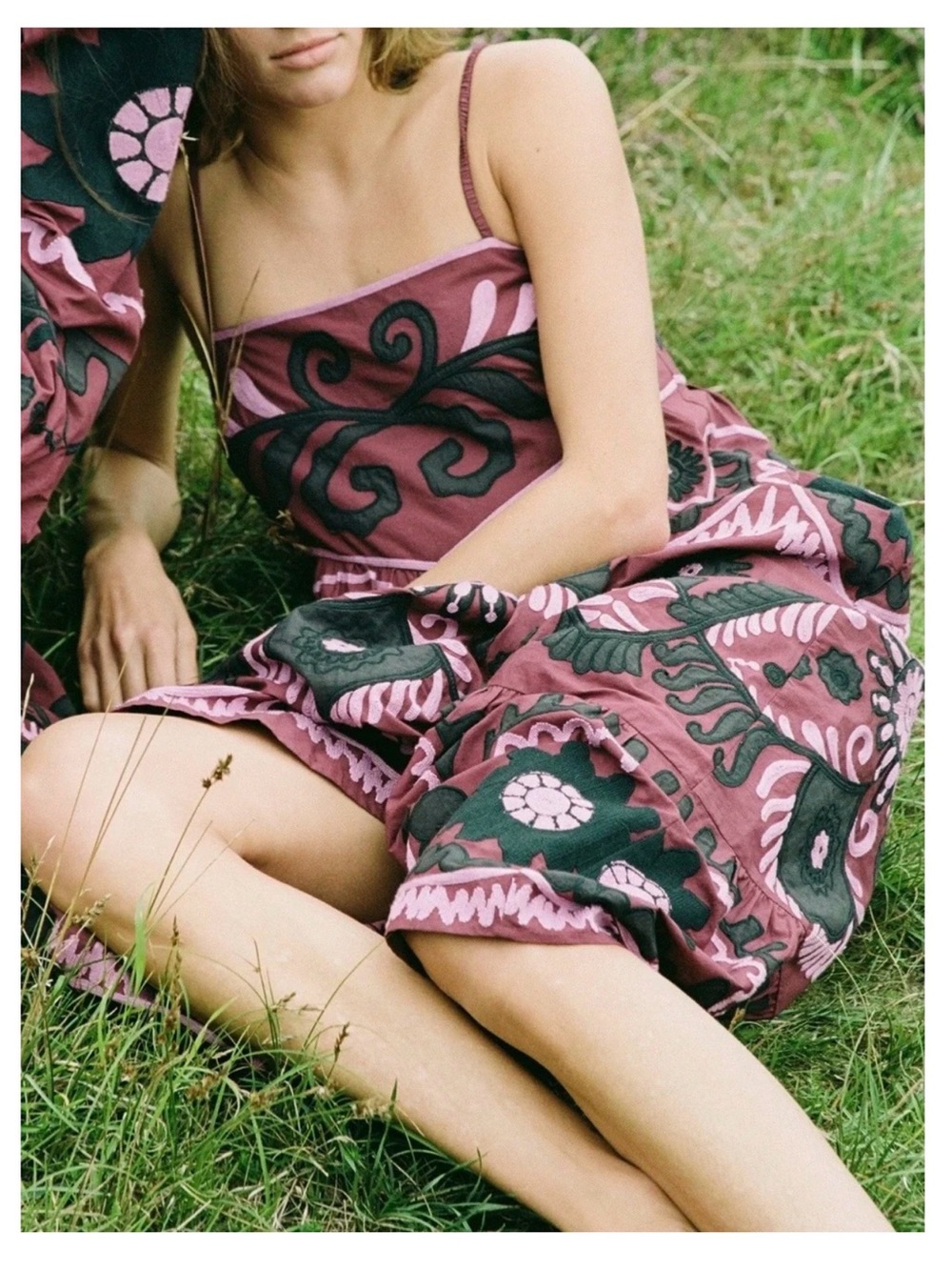 Sea New York Charlough Midi Slip Dress in Magenta - Picture 3 of 7